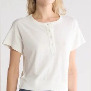 MADEWELL Sonoma Boxy Henley Short Sleeve NWT LG